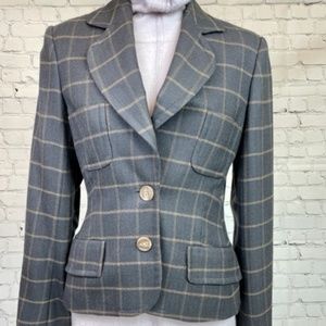 Alvin Valley Blazer size 40 Brown and tan, 2 button, lined wool